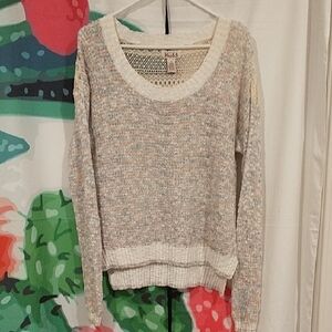⛵ 5/$15 Mudd Multicolor Knit Lace Sweater